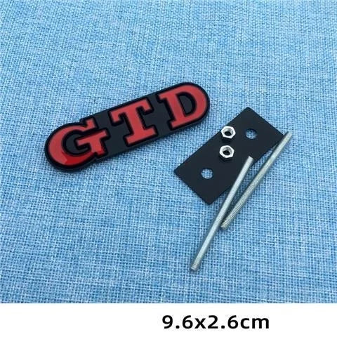 3D Metal Car Grille Sticker GTI Emblem For Volkswagen Golf 5 Polo Golf 7 5 6 Mk6 7 R 7 Gtd Mk7 Mk4 Mk5 GTI Car Stickers