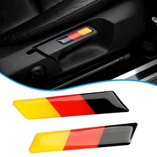 2Pc Germany Flag Badge Emblem Car Lift Wrench Handle Seat Insert Cover 3D Sticker For Volkswagen VW Golf 5 6 MK5 MK6 GTI Styling