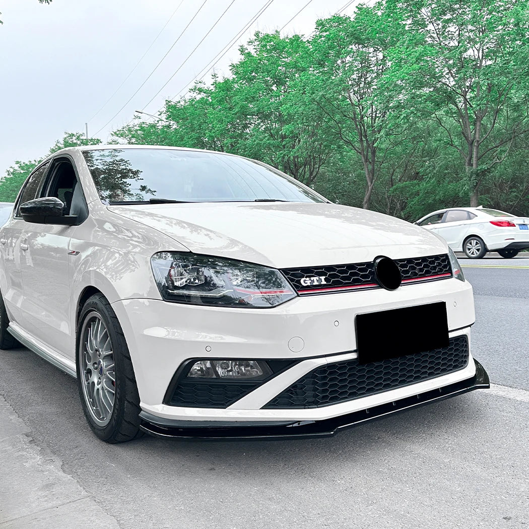 Car Front Bumper Lip Splitter Diffuser Lip Body Kit Auto Spoiler Bumper Accessories For VW Polo MK5 6C GTI 2015-2018