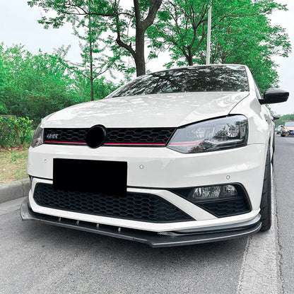Car Front Bumper Lip Splitter Diffuser Lip Body Kit Auto Spoiler Bumper Accessories For VW Polo MK5 6C GTI 2015-2018