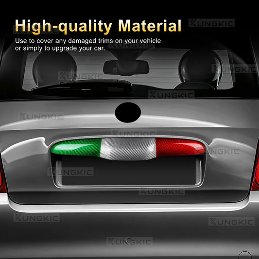Real Hard Carbon Fiber Sticker For Fiat 500 2008-2024 Abarth 595 695 2012-2024 LHD RHD Car Rear Trunk Lid Tailgate Handle Cover